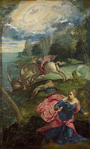 San Jorge y el Dragón de Tintoretto