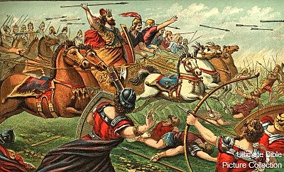 Saul takes his life at Mt Gilboa