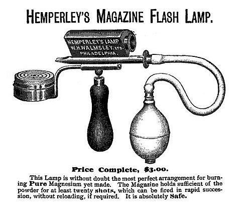 Magnesioa erabiliz lehenengo flasharen erabilera.