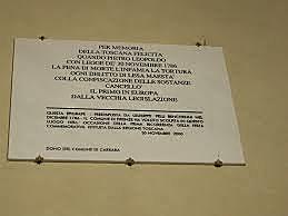 1786 Nel Granducato di Toscano sono abolite la pena di morte e la tortura