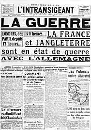 Declaración de guerra de R.U y Alemania.