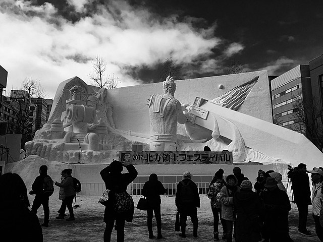 Prof - Permanent ou éphémère / Collectifs&nbsp;: «&nbsp;Sapporo Snow Festival&nbsp;» (sculptures et architectures éphémères réalisées en neige et en glace, exposition temporaire chaque année durant les 15 premiers jours de février, Sapporo, Japon)