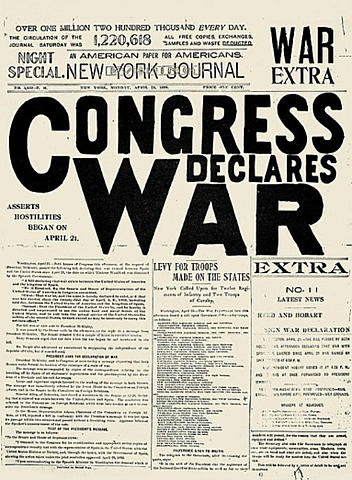 U.S. declares war on Spain