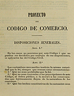 Proyecto del Código de Comercio.