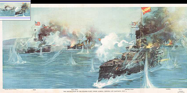 Destruction of the Spanish fleet in Cuba