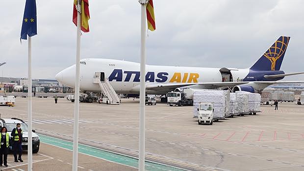 Aterriza en España un avión  con 350.000 mascarillas