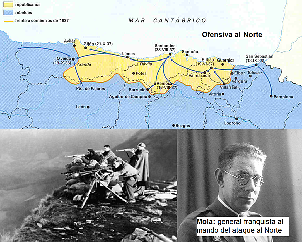 Ataque militar al norte de España