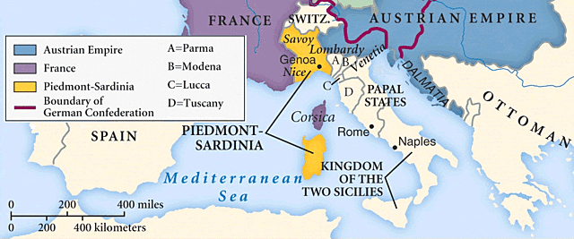 Italian Sates: Austrians reestablish control in Lombardy and Venetia