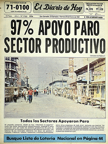 El accionar económico de El Salvador, se paraliza