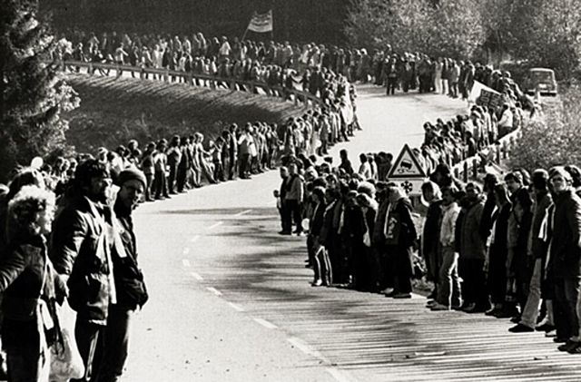 Menschenkette gegen Atomraketen