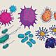 Bacterias and mold vector