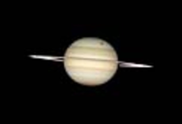 Pioneer 10 from NASA visits Saturn (Hubble Telescope Photo)