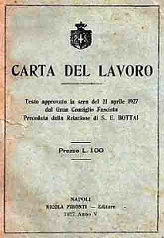 Carta del Trabajo/ Carta del Lavoro
