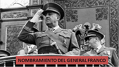 Nombramiento del general Franco
