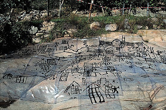 Grabados de terrenos cultivados