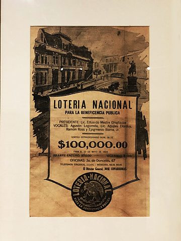 PRIMER CARTEL DE LOTERIA