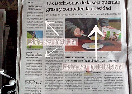 la publicidad era noticia