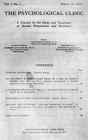 Primera revista de psicología clínica