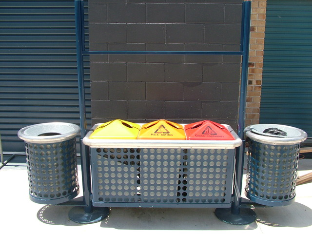 Implementation of recycling bins at council events and major shopping centres.