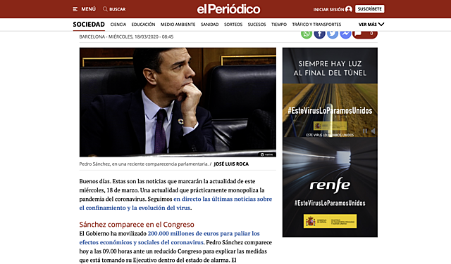 18 de marzo: Sánchez comparece en el Congreso y el Rey se dirige a los españoles, entre las noticias que marcarán la jornada de este miércoles