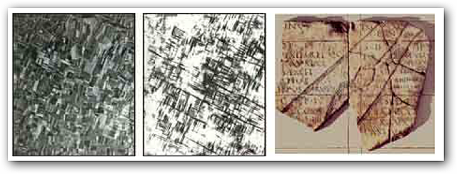 Elaboración de planos catastrales en el imperio romano