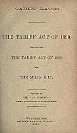 The Tarriff Act of 1890