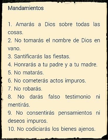 Los 10 mandamientos