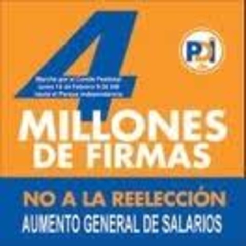 Manifestacion en contra de la reeleccion