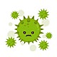 Cute angry evil bad fly germ virus vector 19006521~2
