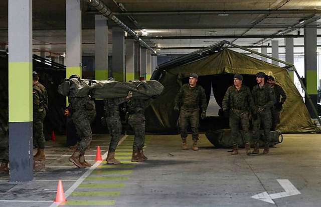 El ejercito empieza a montar hospitales de campaña