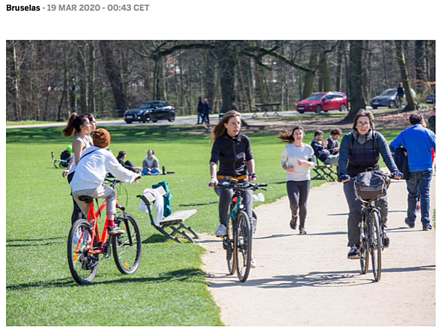 Bélgica anima a hacer deporte al aire libre durante el confinamiento