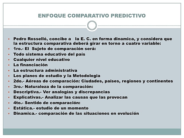 Enfoque comparativo-predictivo