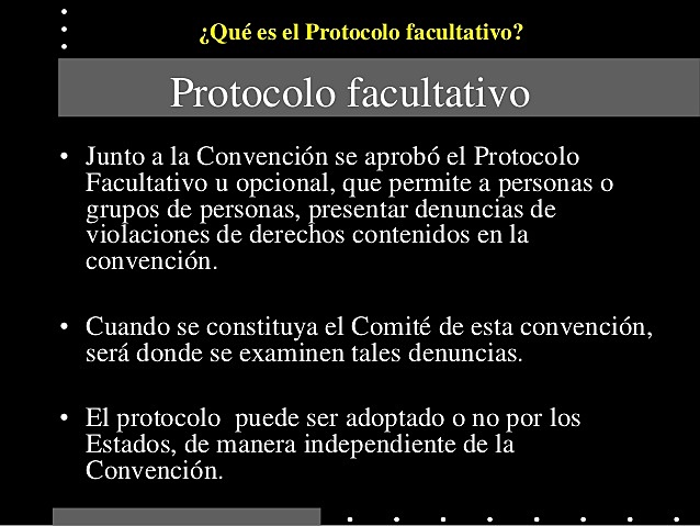 PROTOCOLO FACULTATIVO DE LA CONVENCIÓN SOBRE LOS DERECHOS DE LAS PERSONAS CON DISCAPACIDAD - ONU