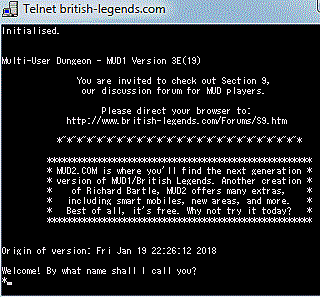 "Primer juego multi-usuario virtual MUD1"