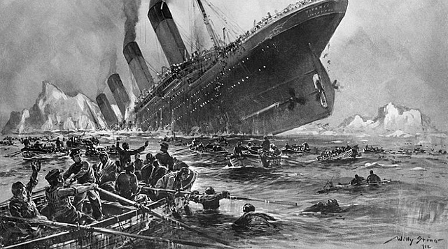 Titanic sinks