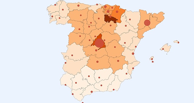 España aumenta contagios