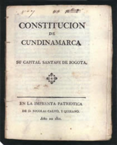 Promulgada constitucion de Cundinamarca