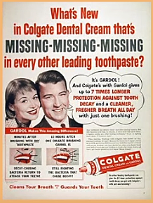 Reeves convence a la gente que Colgate es mejor que Crest y este lo demanda