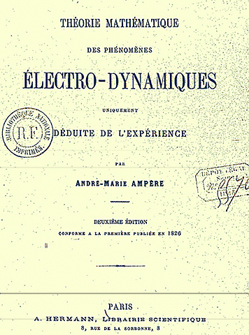 Ampere publicó un libro sobre la electricidad y el magnetismo y los fenómenos que manifestaban.