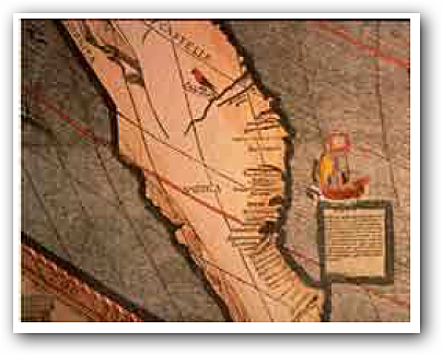 Fragmento del mapamundi de Martín Waldseemüller