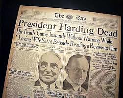 President Harding Dies