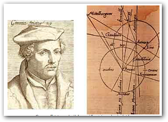 Gemma Frisius y el célebre gráfico triangular incluido en su obra Libellus de locorum…