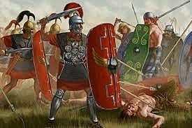 First Roman invasion of Britain. Rome ends up occupying Britain for about 500 years.