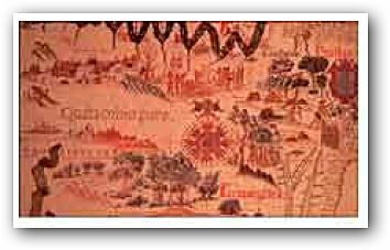 Mapa con detalle en el que aparecen los nativos Brasil