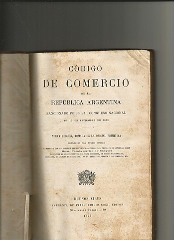 Reformas del Código de Comercio de 1862.