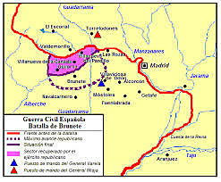 Derrota republicana en la batalla de Brunete.