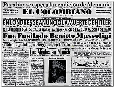 Mussolini muere fusilado