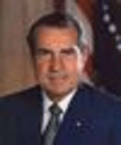 Richard Nixon becomes the first U.S. President to resign