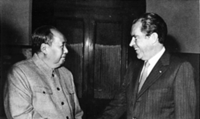 Nixon becomes the first U.S. President to travel to China