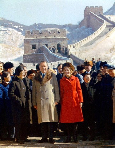 Nixon becomes the first U.S. President to travel to China